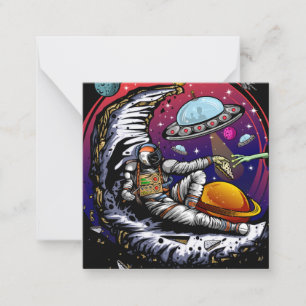 Cartão De Notas Queijo Moon Space