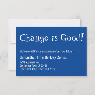 Cartão De Notas Quirky "Change is Good" (A mudança é boa) - Novo