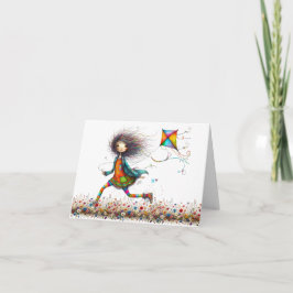 Cartão De Notas Quirky Fly A Kite