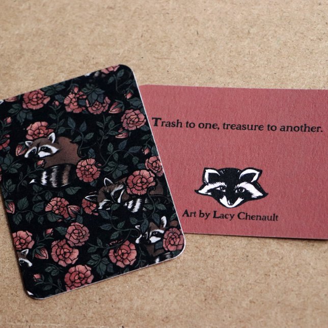 Cartão De Notas Raccoon ama guaxinins bonitinhos arte uma pessoa d (Criador carregado)