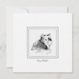 Cartão De Notas RagaMuffin Cat Charcarboneto esculpido