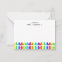 Rainbow Crayons Professor Elementar Personalizado