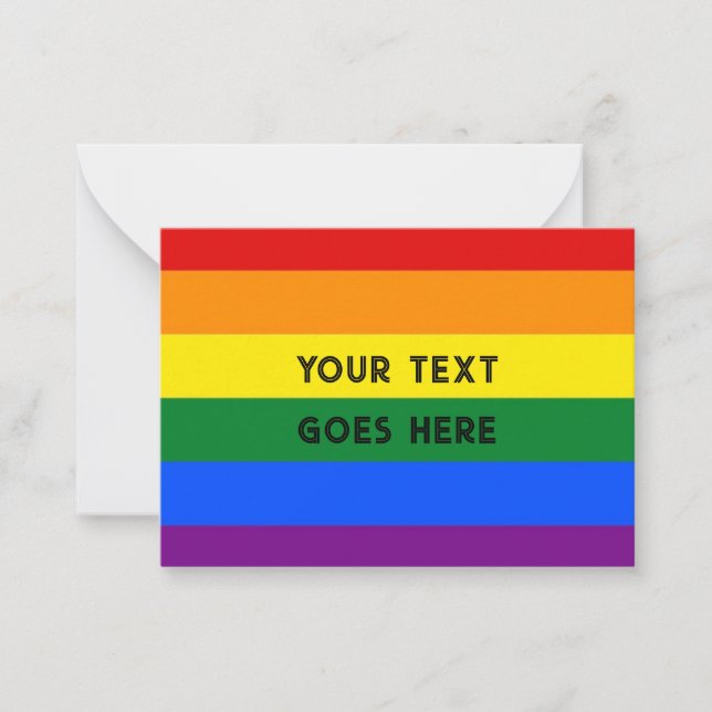 Cartão De Notas RAINBOW note card blank flat to personalise (Frente)