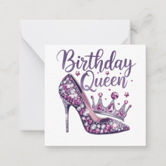 Cartão De Notas Rainha de Aniversário