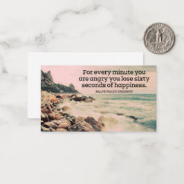 Cartão De Notas Ralph Waldo Emerson - A Felicidade Inspiracional