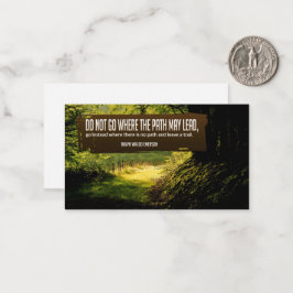 Cartão De Notas Ralph Waldo Emerson Citação Inspiracional "Trilha"