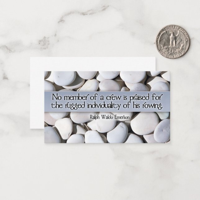 Cartão De Notas Ralph Waldo Emerson Citação Inspiracional "Tripula (Frente/Verso In Situ)