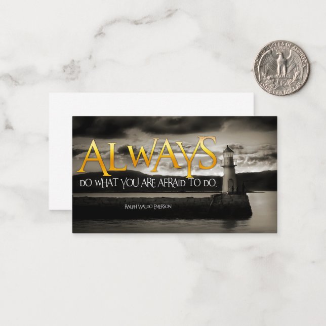 Cartão De Notas Ralph Waldo Emerson Cotação Inspiracional Sempre f (Frente/Verso In Situ)