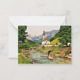 Cartão De Notas Ramsau, Alpes Bávaros