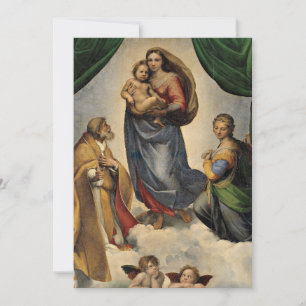 Cartão De Notas Raphael - A Madonna Sixtina,