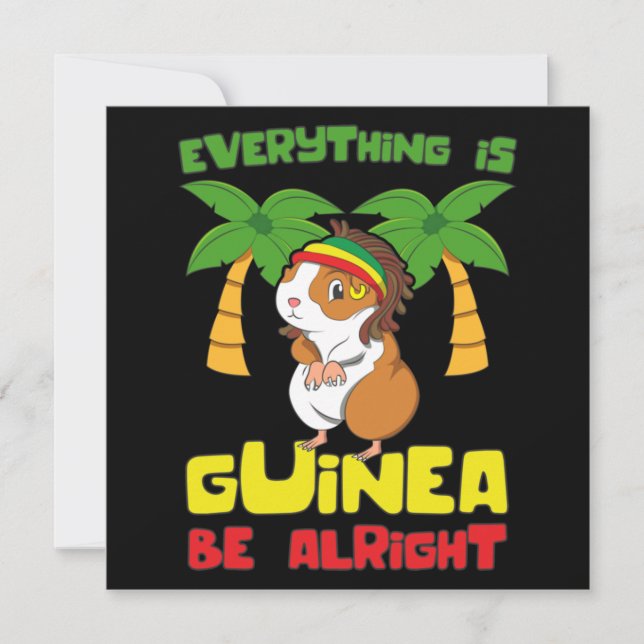 Cartão De Notas Rasta Guiné Pig (Frente)