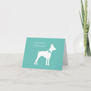 Cartão De Notas Rat Terrier Dog Puppy