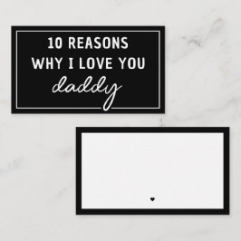 Cartão De Notas Razões pelas quais eu amo você Papai Dia dos Pais 