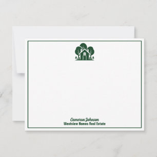 Cartão De Notas Real Estate Company Green Forest House