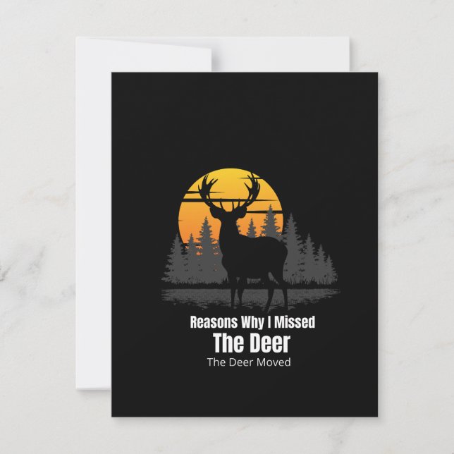 Cartão De Notas Reasons Why I Missed The Deer (Frente)