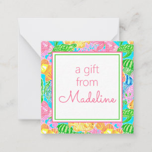 Cartão De Notas Receptáculo Colorido de Presente de Peixes Tropica