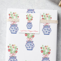 Receptáculo de doação da Chinoiserie Vase Red Stra