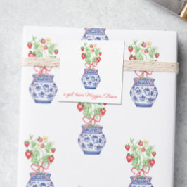 Cartão De Notas Receptáculo de doação da Chinoiserie Vase Red Stra