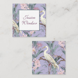 Cartão De Notas Receptáculo de Oferta de Egrete Floral de Lavanda