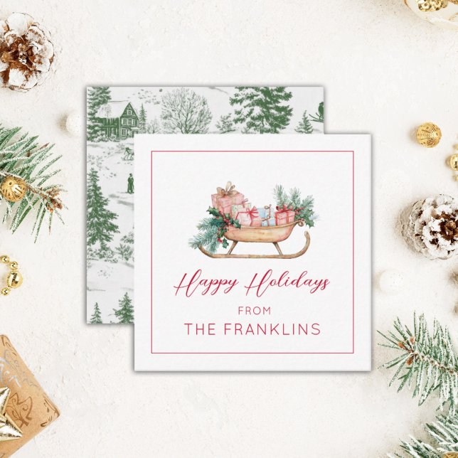 Cartão De Notas Receptáculo de presentes personalizado de Natal (Criador carregado)