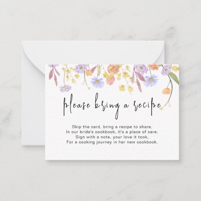 Cartão De Notas Recipiente de Chá de panela de flor selvagem (Frente)