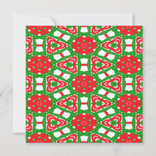 Cartão De Notas Red, White e Green Kaleidoscópios