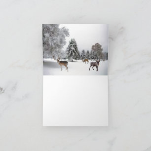 Cartão De Notas Reindeer na neve