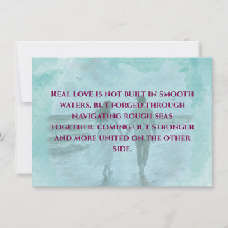 Cartão De Notas Resilience & Love Romantic Quote Standard Postcard