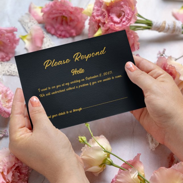 Cartão De Notas Resposta RSVP (Criador carregado)