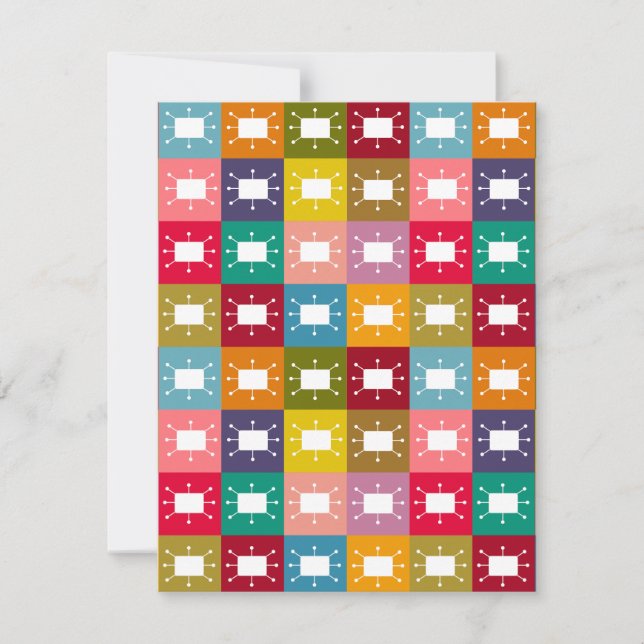 Cartão De Notas Retângulos Atômicos (Frente)