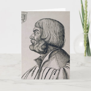 Cartão De Notas Retrato do perfil de Albrecht Durer, 1527