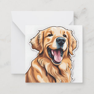 Cartão De Notas Retriever Dourado