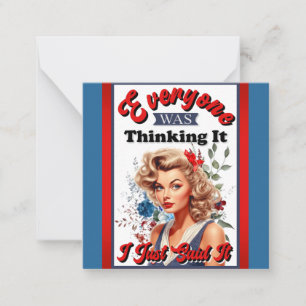 Cartão De Notas Retro American Pinup_ Eu Acabei De Dizer