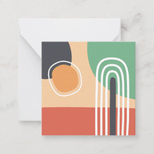 Cartão De Notas Retro boêmico colorido arco-íris trabalho de arte