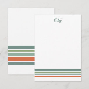 Cartão De Notas Retro Boho Strike Minimalista