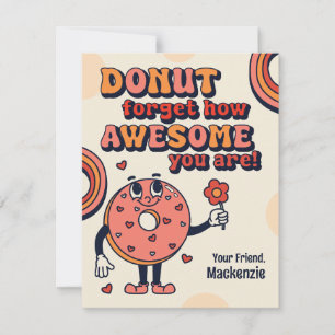 Cartão De Notas Retro Donut Não Esqueça Quão Incrível Você É Namor