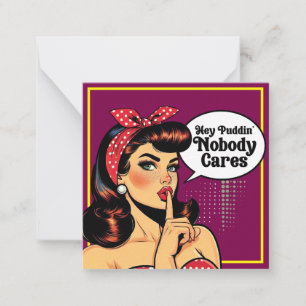 Cartão De Notas Retro Pinup_ Ei Pudim