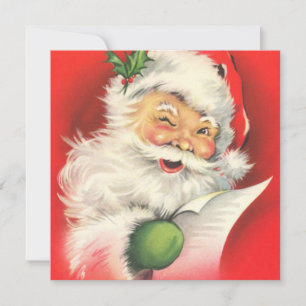 Cartão De Notas Retro Vintage Santa Claus maior