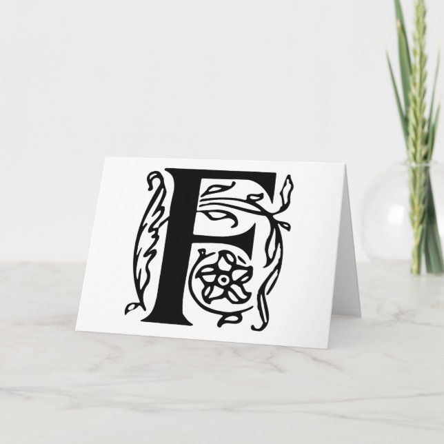 Cartão De Notas Rico - Letra F (Frente)