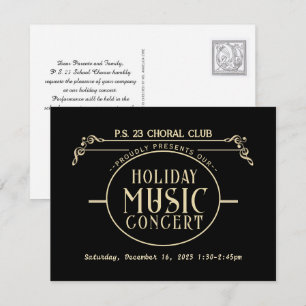 Cartão De Notas Rico Music Concert Chorus Invitation School Choir