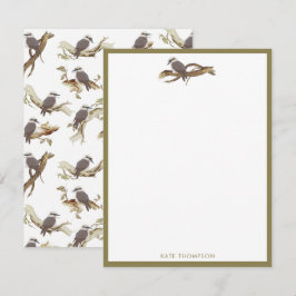 Cartão De Notas Rindo Kookaburra - Pássaro Australiano Eucalyptus