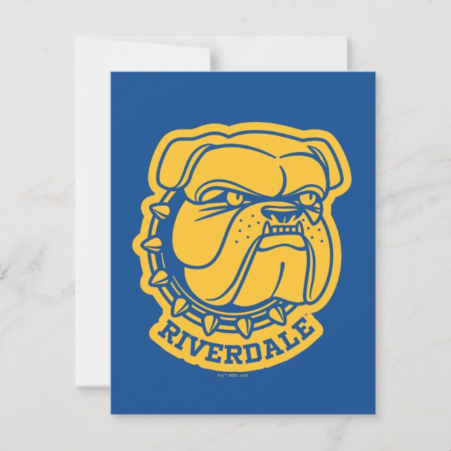 Cartão De Notas Riverdale Bulldog Head (Frente)
