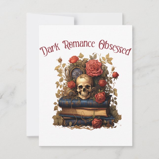 Cartão De Notas Romance Escuro Obcecado (Frente)