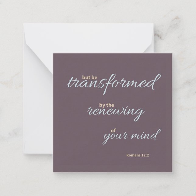 Cartão De Notas Romans 12:2 Flat Note Card (Frente)