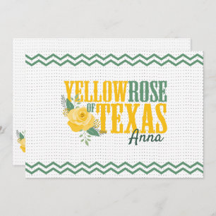 Cartão De Notas Rosa Amarela do Texas - Rosa Solteiro