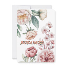Rosa Branca Simples e Floral Rosa Pastel Suave
