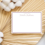 Cartão De Notas Rosa de Pastel de Script Casual Mínimo de Tipograf<br><div class="desc">Um cartão de nota minimalista de tipografia moderno e casual no rosa pastel e no tema branco.</div>