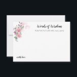 Cartão De Notas Rosa Floral Cor-de-água, Cor-de-água, Cor-de-rosa<br><div class="desc">Placa de Nota de Aquarela de Rosa Flor Rosa Personalizada</div>