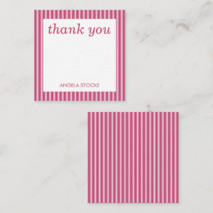 Cartão De Notas Rosa Personalizado Faixa Branca