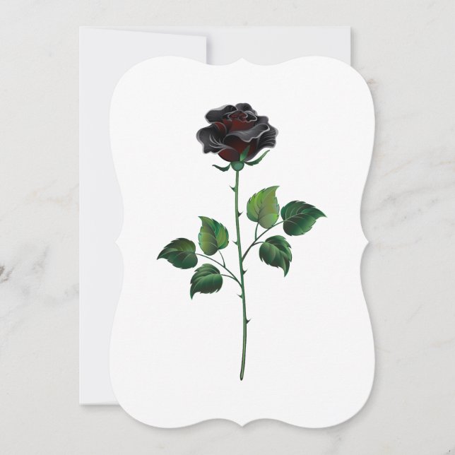 Cartão De Notas Rosa preto (Frente)